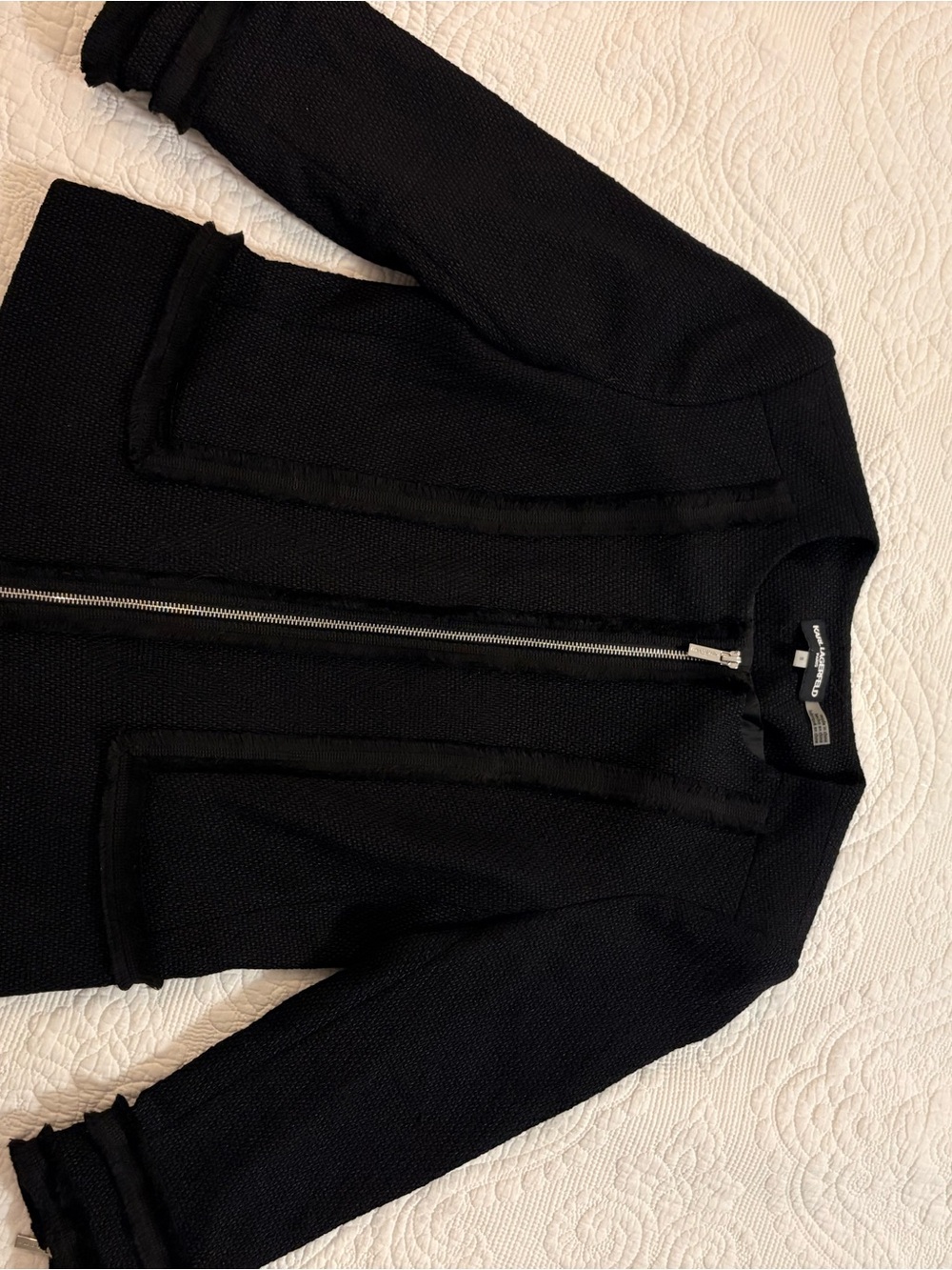 Karl Lagerfeld Black Textured Jacket